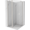 Mexen Mist cabine de douche pentagonale pivotante 80 x 80 cm, transparent, nickel brossé - 8A8-080-080-97-00