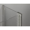 Mexen Mist cabine de douche pentagonale asymétrique pivotante 90 x 80 cm, transparent, nickel brossé - 8A8-090-080-97-00