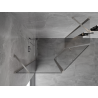 Mexen Mist cabine de douche pentagonale asymétrique pivotante 90 x 80 cm, transparent, nickel brossé - 8A8-090-080-97-00
