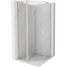Mexen Mist cabine de douche pentagonale pivotante 90 x 90 cm, transparent, nickel brossé - 8A8-090-090-97-00
