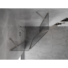 Mexen Mist cabine de douche pentagonale pivotante 100 x 100 cm, transparente, nickel brossé - 8A8-100-100-97-00