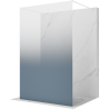 Mexen Kioto paroi de douche autoportante 100 x 200 cm, ombre bleue 8 mm, blanche - 800-100-002-20-46