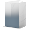 Mexen Kioto paroi de douche autoportante 150 x 200 cm, ombrée bleue 8 mm, blanche - 800-150-002-20-46