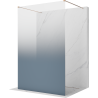 Mexen Kioto paroi de douche autoportante 100 x 200 cm, ombre bleue 8 mm, or rose - 800-100-002-60-46