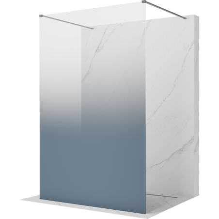 Mexen Kioto paroi de douche autoportante 110 x 200 cm, ombre bleue 8 mm, gun metal - 800-110-002-95-46