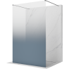 Mexen Kioto paroi de douche autoportante 140 x 200 cm, ombre bleu 8 mm, gun metal - 800-140-002-95-46