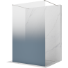Mexen Kioto cloison de douche autoportante 120 x 200 cm, ombre bleue 8 mm, nickel brossé - 800-120-002-97-46