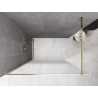 Mexen Kioto paroi de douche Walk-in 140 x 200 cm, ombre blanc 8 mm, or - 800-140-101-50-86
