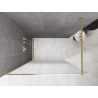 Mexen Kioto paroi de douche Walk-in 70 x 200 cm, ombre blanche 8 mm, or brossé - 800-070-101-55-86