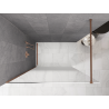 Mexen Kioto paroi de douche Walk-in 150 x 200 cm, ombre blanche 8 mm, cuivre brossé - 800-150-101-65-86