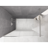 Mexen Kioto paroi de douche Walk-in 110 x 200 cm, ombrée blanche 8 mm, nickel brossé - 800-110-101-97-86