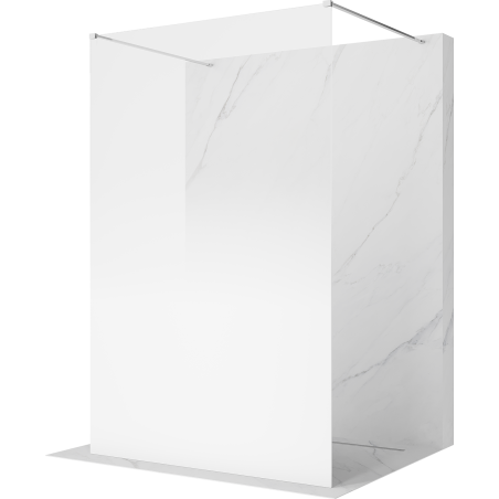 Mexen Kioto paroi de douche autonome 100 x 200 cm, ombre blanche 8 mm, chrome - 800-100-002-01-86