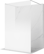 Mexen Kioto paroi de douche autonome 100 x 200 cm, ombre blanche 8 mm, chrome - 800-100-002-01-86