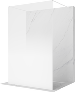 Mexen Kioto Paroi de douche autoportante 110 x 200 cm, ombrée blanche 8 mm, blanche - 800-110-002-20-86