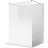 Mexen Kioto paroi de douche autoportante 100 x 200 cm, ombre blanc 8 mm, cuivre brossé - 800-100-002-65-86