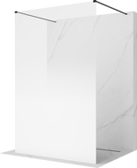 Mexen Kioto paroi de douche autoportante 100 x 200 cm, ombre blanc 8 mm, noir - 800-100-002-70-86