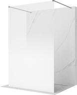 Mexen Kioto paroi de douche autoportante 100 x 200 cm, ombre blanche 8 mm, métal couleur canon - 800-100-002-95-86