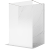 Mexen Kioto paroi de douche autoportante 120 x 200 cm, ombre blanc 8 mm, nickel brossé - 800-120-002-97-86