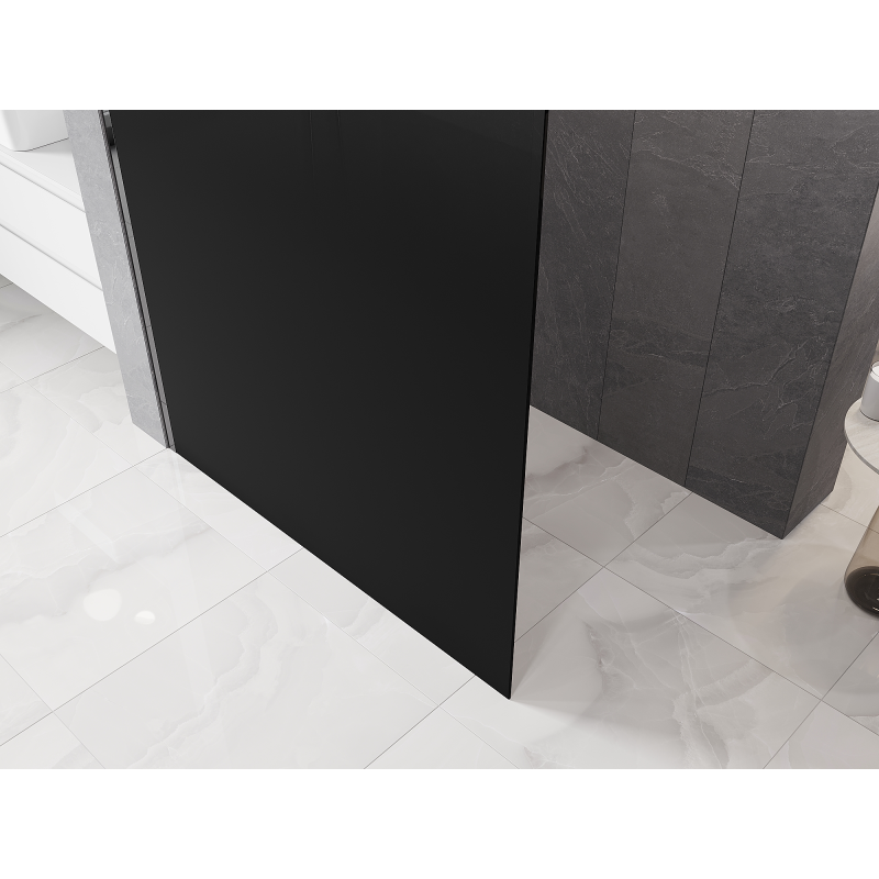 Mexen Kioto paroi de douche Walk-in 150 x 200 cm, ombre noire 8 mm, chromée - 800-150-101-01-76