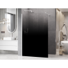 Mexen Kioto paroi de douche Walk-in 70 x 200 cm, ombre noire 8 mm, blanche - 800-070-101-20-76