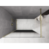 Mexen Kioto paroi de douche Walk-in 120 x 200 cm, ombrée noire 8 mm, dorée - 800-120-101-50-76