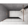 Mexen Kioto paroi de douche Walk-in 80 x 200 cm, ombrée noire 8 mm, cuivre brossé - 800-080-101-65-76