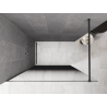 Mexen Kioto paroi de douche Walk-in 90 x 200 cm, ombre noire 8 mm, gris canon brossé - 800-090-101-66-76