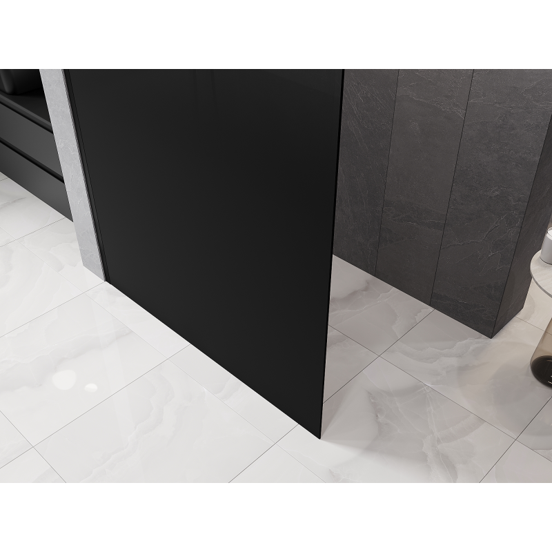 Mexen Kioto paroi de douche Walk-in 140 x 200 cm, ombrée noire 8 mm, noire - 800-140-101-70-76