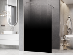 Mexen Kioto paroi de douche Walk-in 120 x 200 cm, ombre noir 8 mm, nickel brossé - 800-120-101-97-76