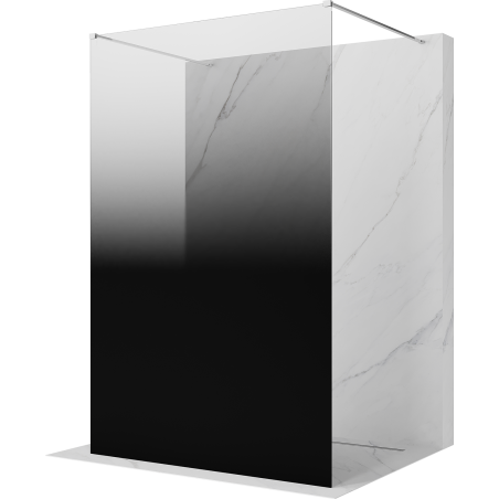 Mexen Kioto paroi de douche autoportante 100 x 200 cm, ombre noir 8 mm, chrome - 800-100-002-01-76