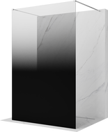 Mexen Kioto paroi de douche autoportante 150 x 200 cm, ombre noire 8 mm, chrome - 800-150-002-01-76