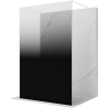 Mexen Kioto paroi de douche autoportante 110 x 200 cm, ombre noire 8 mm, blanche - 800-110-002-20-76