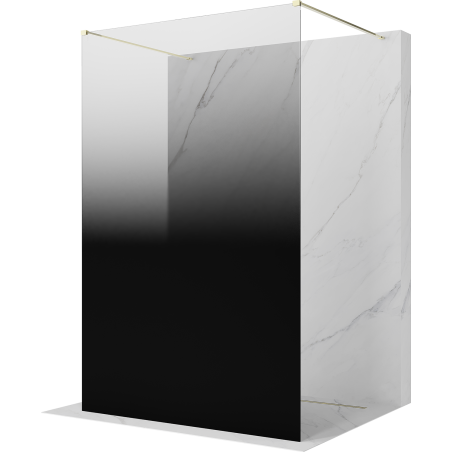 Mexen Kioto paroi de douche autoportante 110 x 200 cm, ombre noire 8 mm, dorée - 800-110-002-50-76