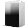 Mexen Kioto paroi de douche autoportante 130 x 200 cm, ombre noire 8 mm, or - 800-130-002-50-76
