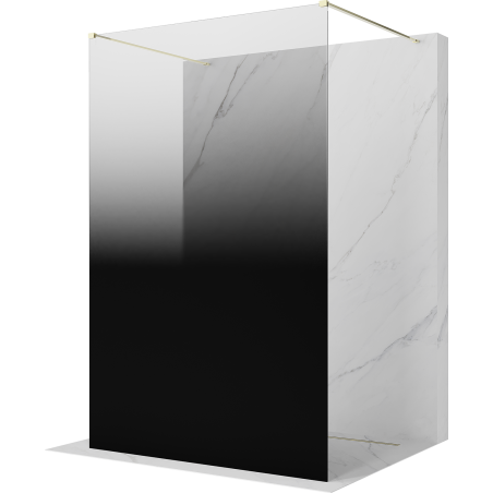 Mexen Kioto paroi de douche autoportante 150 x 200 cm, ombré noir 8 mm, doré - 800-150-002-50-76