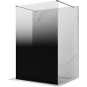 Mexen Kioto paroi de douche autoportante 100 x 200 cm, ombre noire 8 mm, gris canon brossé - 800-100-002-66-76