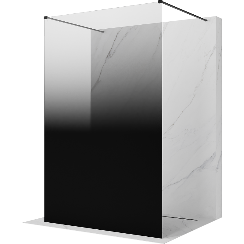 Mexen Kioto paroi de douche autonome 150 x 200 cm, ombre noir 8 mm, noir - 800-150-002-70-76