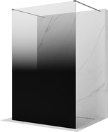 Mexen Kioto paroi de douche autoportante 130 x 200 cm, ombre noire 8 mm, gun metal - 800-130-002-95-76
