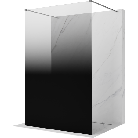 Mexen Kioto cloison de douche autoportante 140 x 200 cm, ombre noire 8 mm, métal gun - 800-140-002-95-76