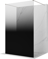 Mexen Kioto paroi de douche autoportante 100 x 200 cm, ombre noire 8 mm, nickel brossé - 800-100-002-97-76