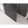 Mexen Kioto paroi de douche Walk-in 100 x 200 cm, crackle graphite 12 mm, chrome - 800-100-101-01-44-X