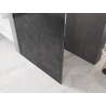 Mexen Kioto paroi de douche Walk-in 120 x 200 cm, crackle graphite 12 mm, chromé - 800-120-101-01-44-X