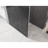 Mexen Kioto paroi de douche Walk-in 140 x 200 cm, crackle graphite 12 mm, blanche - 800-140-101-20-44-X
