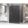 Mexen Kioto paroi de douche Walk-in 140 x 200 cm, crackle graphite 12 mm, blanche - 800-140-101-20-44-X