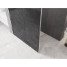 Mexen Kioto paroi de douche Walk-in 160 x 200 cm, crackle graphite 12 mm, blanche - 800-160-101-20-44-X