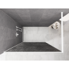 Mexen Kioto paroi de douche Walk-in 140 x 200 cm, crackle graphite 12 mm, blanche - 800-140-101-20-44-X
