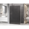 Mexen Kioto paroi de douche Walk-in 160 x 200 cm, crackle graphite 12 mm, blanche - 800-160-101-20-44-X