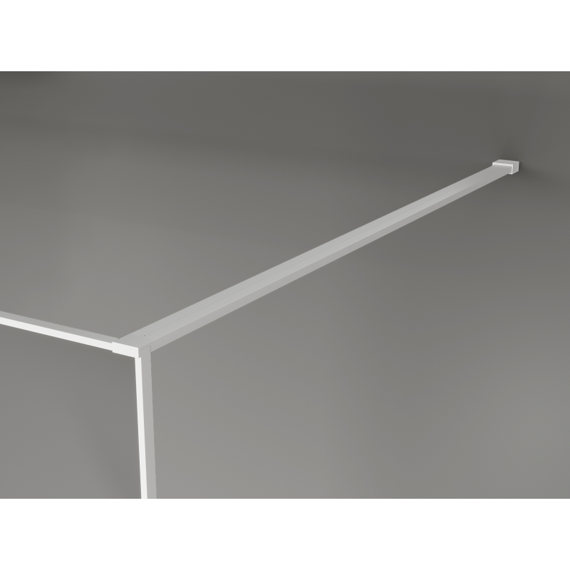 Mexen Kioto paroi de douche Walk-in 70 x 200 cm, crackle graphite 12 mm, blanc - 800-070-101-20-44-X