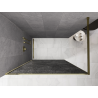 Mexen Kioto Paroi de douche Walk-in 160 x 200 cm, crackle graphite 12 mm, or - 800-160-101-50-44-X