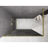 Mexen Kioto paroi de douche Walk-in 100 x 200 cm, crackle graphite 12 mm, or brossé - 800-100-101-55-44-X